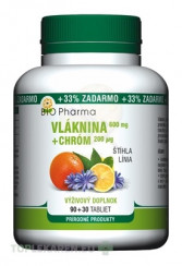 BIO Pharma Vláknina 600 mg, Chróm 200 µg