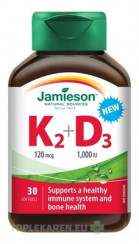 JAMIESON VITAMÍNY K2 120 µg + D3 1000 IU