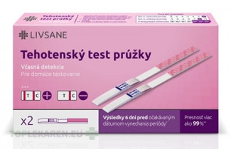 LIVSANE Tehotenský test prúžky